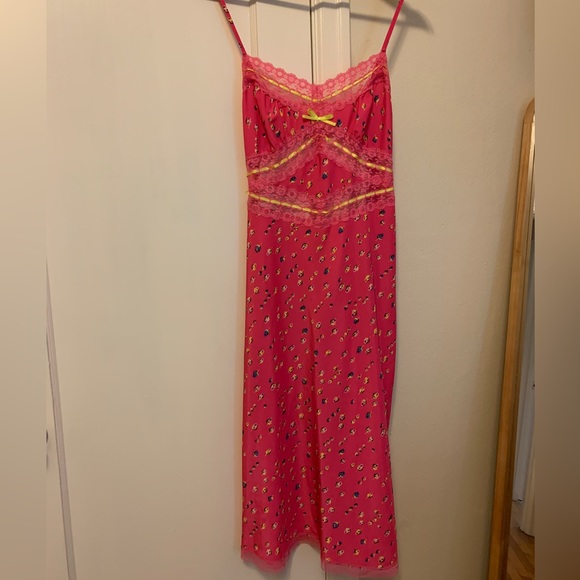 Vintage Betsey Johnson Pink Floral Dress | Size Small | Olivia Rodrigo - Picture 3 of 8